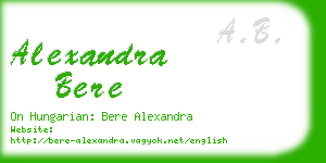alexandra bere business card